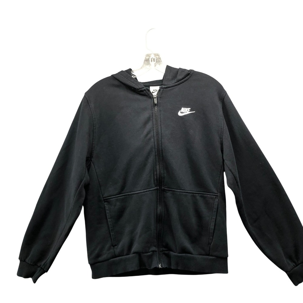 Nike Sportswear Club Fleece Full Zip Hoodie Black Youth XL 18-20 Boys Girls